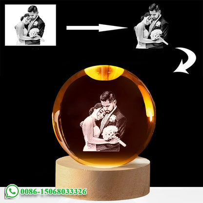 Custom Crystal Ball Photo LED Night Light