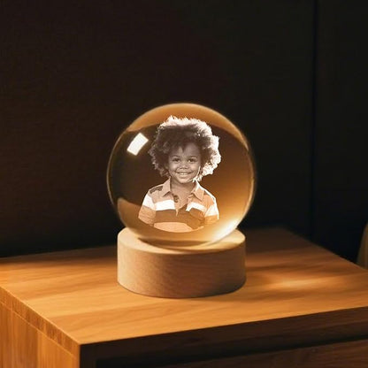 Custom Crystal Ball Photo LED Night Light